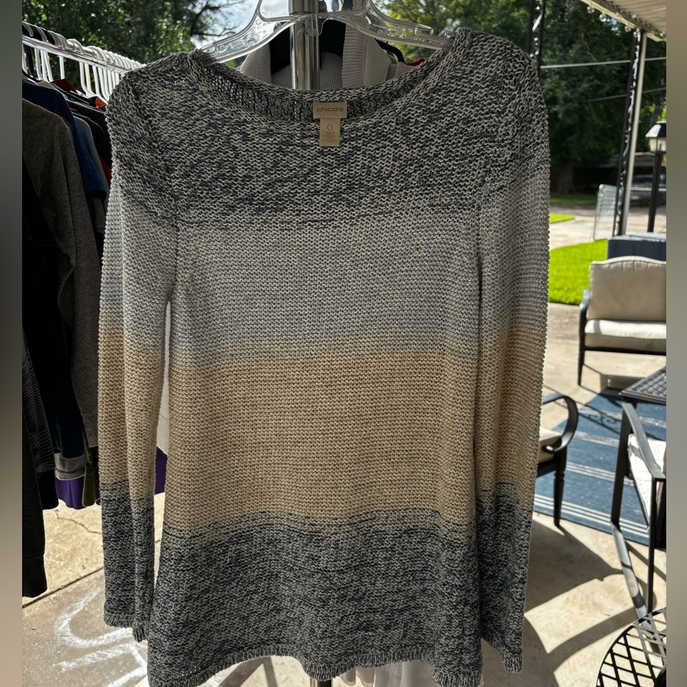 Chico’s Color Block Sweater